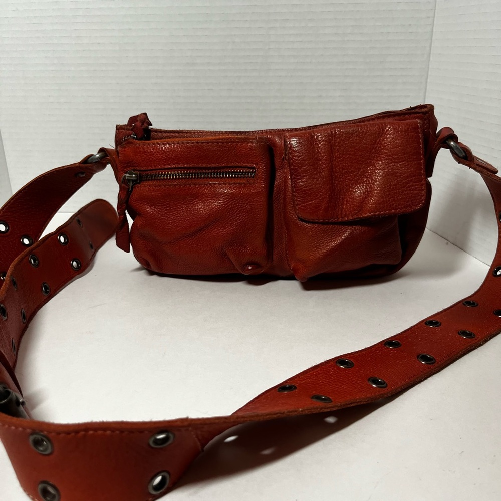 Free People Wade Leather Sling Purse